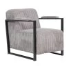Moderne Fauteuil Madeline Ribstof Lichtgrijs - Stof - Grijs -Fauteuilwinkel 1000072637