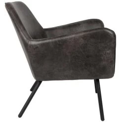Puur Berg Fauteuil PU-leer - Lederlook - Grijs -Fauteuilwinkel 1000074936 0103