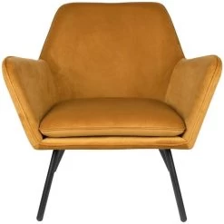 Puur Berg Fauteuil Velvet - Stof - Geel -Fauteuilwinkel 1000074940 0102