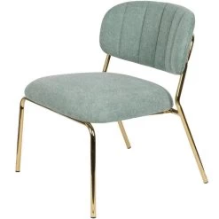Puur Viken Fauteuil Lichtgroen/goud - Stof - Groen -Fauteuilwinkel 1000074941 0101