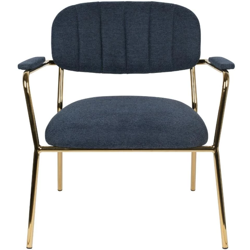 Puur Viken Fauteuil Met - Stof - Blauw 5 Puur Viken Fauteuil Met - Stof - Blauw - Afbeelding 3