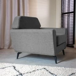 Industriële Fauteuil Roger Grijs - Stof - Grijs -Fauteuilwinkel 1000074958 0101