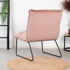 Velvet Fauteuil Maud Roze - Stof - Roze -Fauteuilwinkel 1000079003 0102