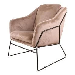 DS4U® Antonio Fauteuil Velvet - Stof - Beige