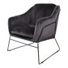 DS4U® Antonio Fauteuil Velvet - Stof - Zwart -Fauteuilwinkel 1000082945