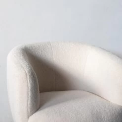 Giga Meubel Fauteuil Wit - Teddy - 78x78x71cm - Fauteuil Lisa -Fauteuilwinkel 1000085104 0102