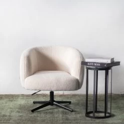 Giga Meubel Fauteuil Wit - Teddy - 78x78x71cm - Fauteuil Lisa -Fauteuilwinkel 1000085104 0103