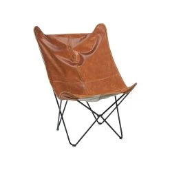 Beliani Fauteuil NYBRO - Bruin Kunstleer