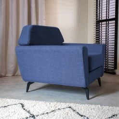 Industriële Fauteuil Roger Blauw - Stof - Blauw -Fauteuilwinkel 1000091496 0101