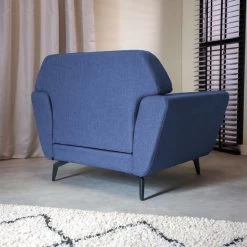 Industriële Fauteuil Roger Blauw - Stof - Blauw -Fauteuilwinkel 1000091496 0102