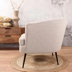DS4U® Norah Fauteuil Bouclé - Stof - Taupe -Fauteuilwinkel 1000092815 0103