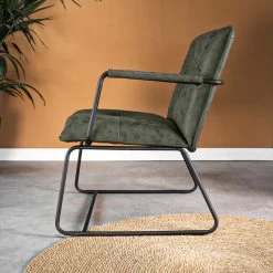 Industriële Fauteuil Hailey Groen Ecoleder - Leder - Groen 7 Industriële Fauteuil Hailey Groen Ecoleder - Leder - Groen -Fauteuilwinkel 1000093731 0101