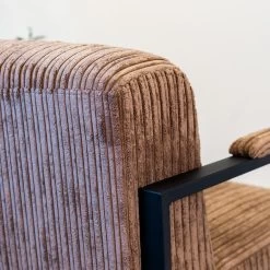 Moderne Fauteuil Madeline Ribstof Bruin - Stof - Grijs 9 Moderne Fauteuil Madeline Ribstof Bruin - Stof - Grijs -Fauteuilwinkel 1000093732 0103