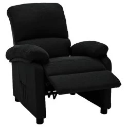 VidaXL Fauteuil Verstelbaar Elektrisch Stof Zwart -Fauteuilwinkel 1000094066 0103
