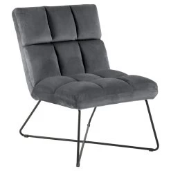 Sohome Fauteuil Wendolyn - Velvet - Donkergrijs