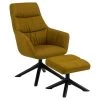 Sohome Draaifauteuil Leopold - Met Voetenbank - Geel -Fauteuilwinkel 1000094491