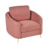 Beliani Fauteuil TROSA - Roze Polyester -Fauteuilwinkel 1000095337
