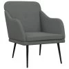 VidaXL Fauteuil 63x76x80 Cm Stof Donkergrijs 2 VidaXL Fauteuil 63x76x80 Cm Stof Donkergrijs -Fauteuilwinkel 1000095958