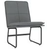 VidaXL Loungestoel 54x75x76 Cm Kunstleer Grijs -Fauteuilwinkel 1000095962