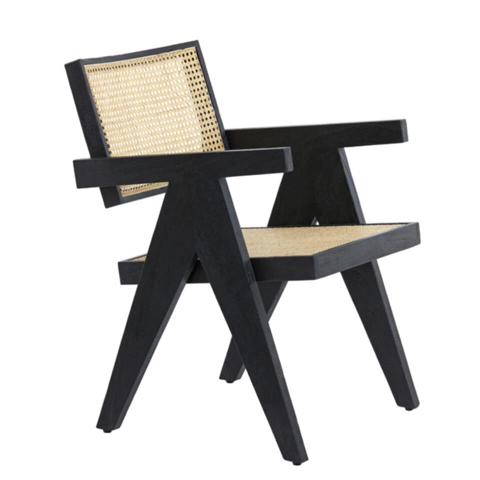 Morazan Stoel Zwart/naturel - Hout - Zwart 3 Morazan Stoel Zwart/naturel - Hout - Zwart
