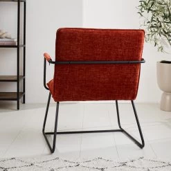 Fauteuil Hailey Koper Chenille - Stof - Koperkleurig -Fauteuilwinkel 1000097052 0102