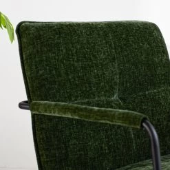 Fauteuil Hailey Donkergroen Chenille - Stof - Groen -Fauteuilwinkel 1000097053 0103