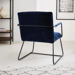 Fauteuil Hailey Donkerblauw Chenille - Stof - Blauw 8 Fauteuil Hailey Donkerblauw Chenille - Stof - Blauw -Fauteuilwinkel 1000097055 0102