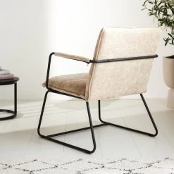 Fauteuil Hailey Beige Chenille - Stof - Beige -Fauteuilwinkel 1000097056 0102