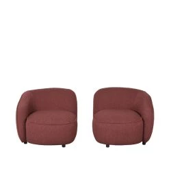 LABEL51 Fauteuil Livo Rechts - Winered - Boucle -Fauteuilwinkel 1000097887 0103