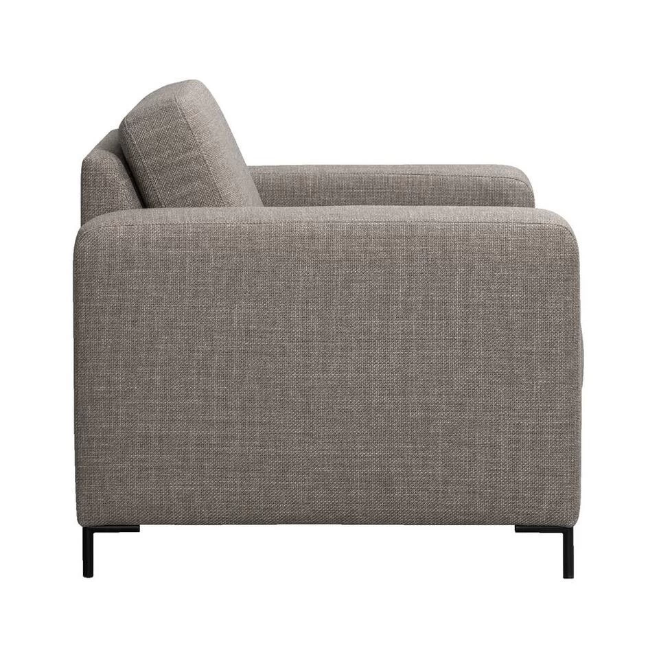 Fauteuil Tom Stof Basel - Grijsbruin 4 Fauteuil Tom Stof Basel - Grijsbruin - Afbeelding 2