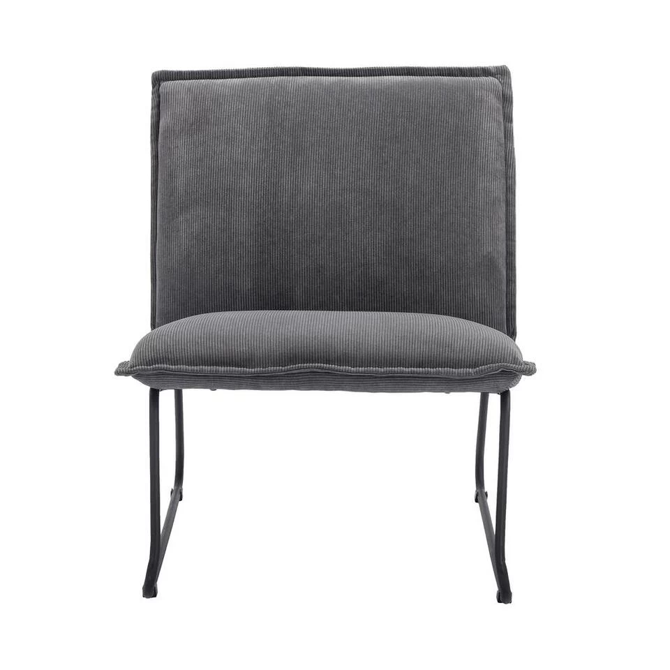 Fauteuil Cooper - Ribstof - Grijs 4 Fauteuil Cooper - Ribstof - Grijs - Afbeelding 2