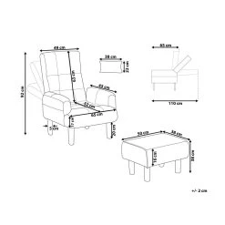 Beliani Fauteuil OLAND - Grijs Polyester -Fauteuilwinkel 10a7ff60ffac4b2a97e9110247fdd18d