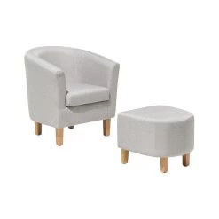 Fauteuilwinkel 8 Beliani Cocktailstoel HOLDEN - Grijs Polyester