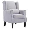 VidaXL Fauteuil Stof Lichtgrijs Armstoel Stoel Fauteuils Leunstoel Zitstoel -Fauteuilwinkel 1146831379