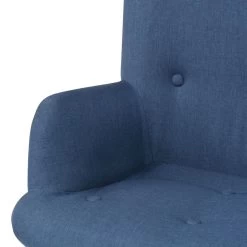 VidaXL Fauteuil Met Voetenbankje Stof Blauw 9 VidaXL Fauteuil Met Voetenbankje Stof Blauw -Fauteuilwinkel 11feddf972d4484c8a731c404f0e9baf