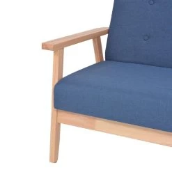 VidaXL Fauteuil Stof Blauw -Fauteuilwinkel 1206934226 0103