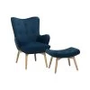 Beliani Fauteuil VEJLE - Blauw Fluweel 1 Beliani Fauteuil VEJLE - Blauw Fluweel -Fauteuilwinkel 1291507774
