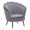 Beliani Cocktailstoel LOVIKKA - Grijs Fluweel -Fauteuilwinkel 1515395438