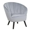Beliani Fauteuil DALA - Grijs Fluweel -Fauteuilwinkel 1672863268