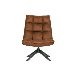 WOOOD Jouke Draaifauteuil - Kunstleer - Cognac - 97x70x85 -Fauteuilwinkel 1697548865 0103
