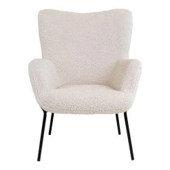 Giga Meubel Stoel Stof Wit/Zwart - Zithoogte 44,5cm - Stoel Glasgow -Fauteuilwinkel 1707e67350f540dcbe355e34ffd17538