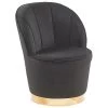 Beliani Fauteuil ALBY - Zwart Fluweel