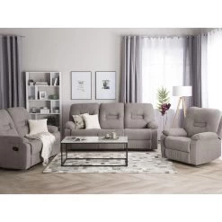 Beliani Fauteuil BERGEN - Beige Polyester 9 Beliani Fauteuil BERGEN - Beige Polyester -Fauteuilwinkel 178403f745df481fa375d45f49d9fb41