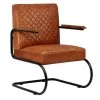 VidaXL Fauteuil Echt Leer Lichtbruin 1 VidaXL Fauteuil Echt Leer Lichtbruin -Fauteuilwinkel 1836476169