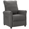 VidaXL Televisiefauteuil Stof Donkergrijs Fauteuil Tv-Stoel Leunstoel Zetel -Fauteuilwinkel 1864499835