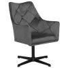 Beliani Fauteuil VAKSALA - Grijs Fluweel -Fauteuilwinkel 1900473997