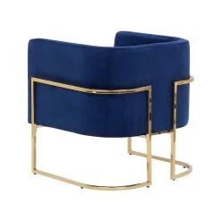 Beliani Fauteuil SIRKKA - Blauw Fluweel -Fauteuilwinkel 193996cc302b489cafd36c4af7474741