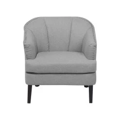 Beliani Cocktailstoel ELVERUM - Grijs Polyester -Fauteuilwinkel 256751311eca421b8c1b21167e33756f