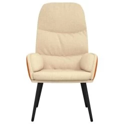 VidaXL Relaxstoel Stof Crèmewit -Fauteuilwinkel 257ecf629c184e3180c53d8619a94d88