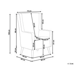 Beliani Oorfauteuil ONEIDA - Geel Fluweel -Fauteuilwinkel 2719461da80643cf89ffa5f3f9a9126d 2